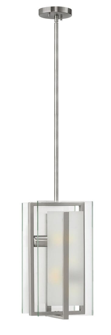 Hinkley Latitude 2-Light Stem Hung Pendant in Brushed Nickel