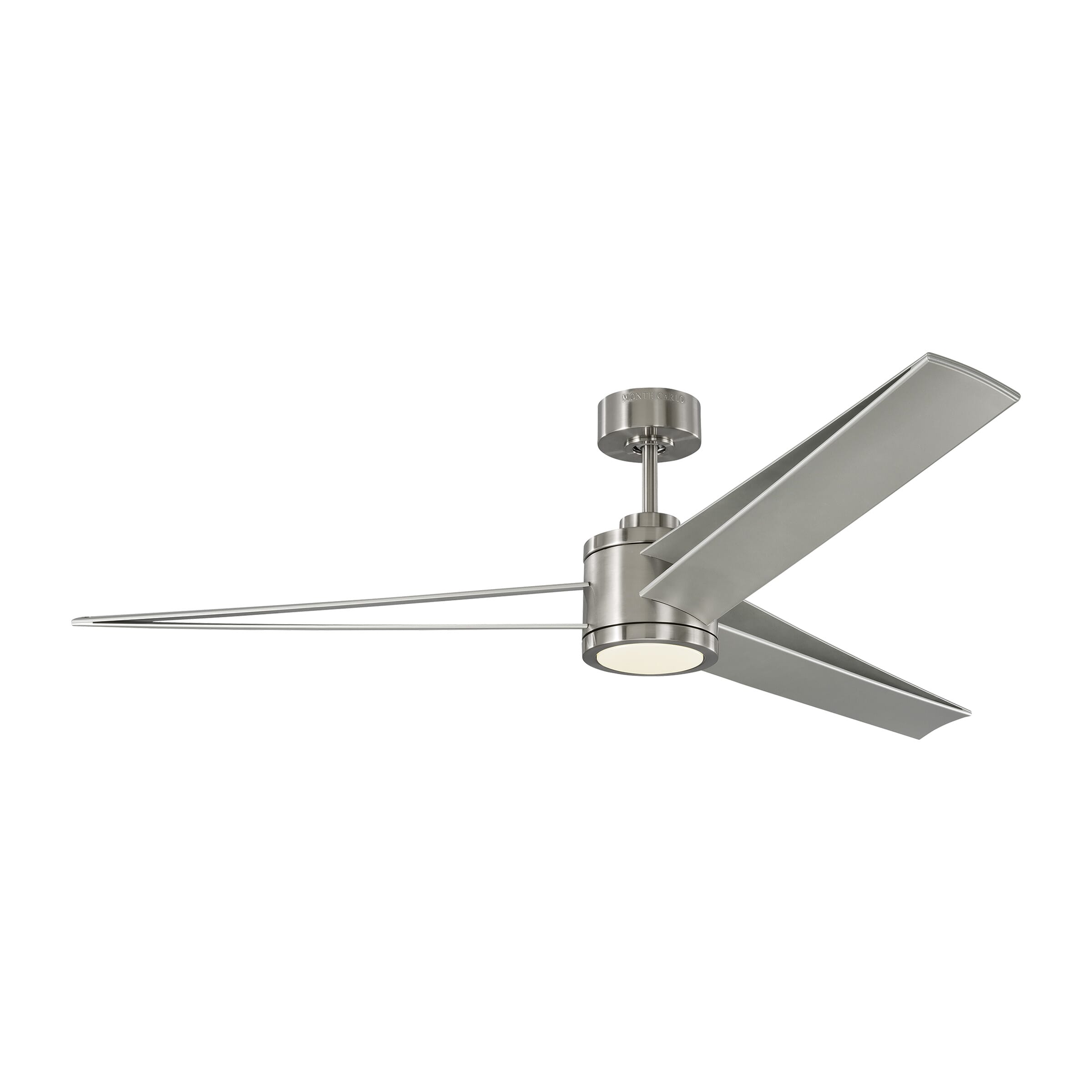 Monte Carlo Armstrong 60" Indoor Ceiling Fan in Brushed Steel