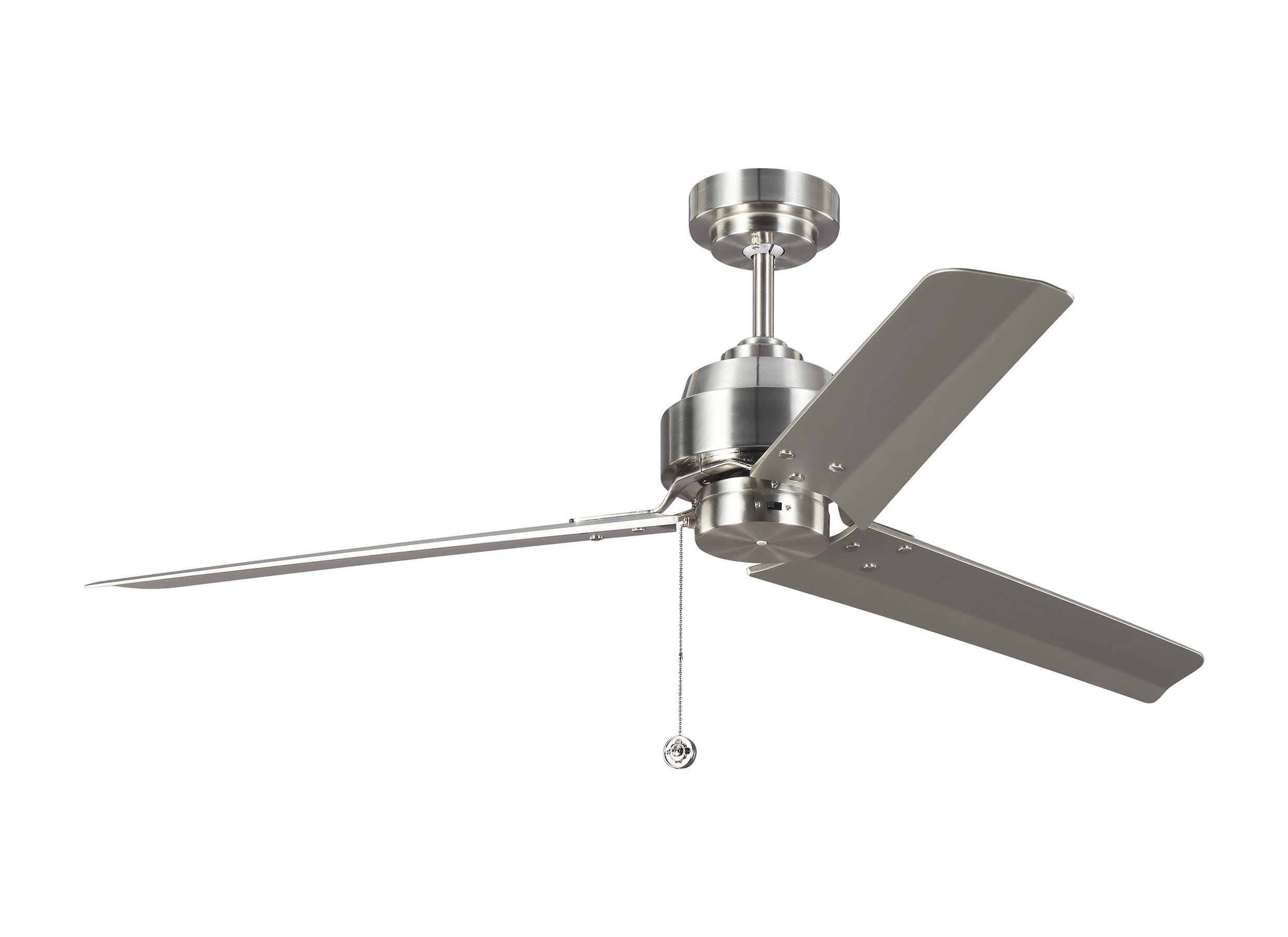 Monte Carlo Arcade 54" Indoor Ceiling Fan in Brushed Steel