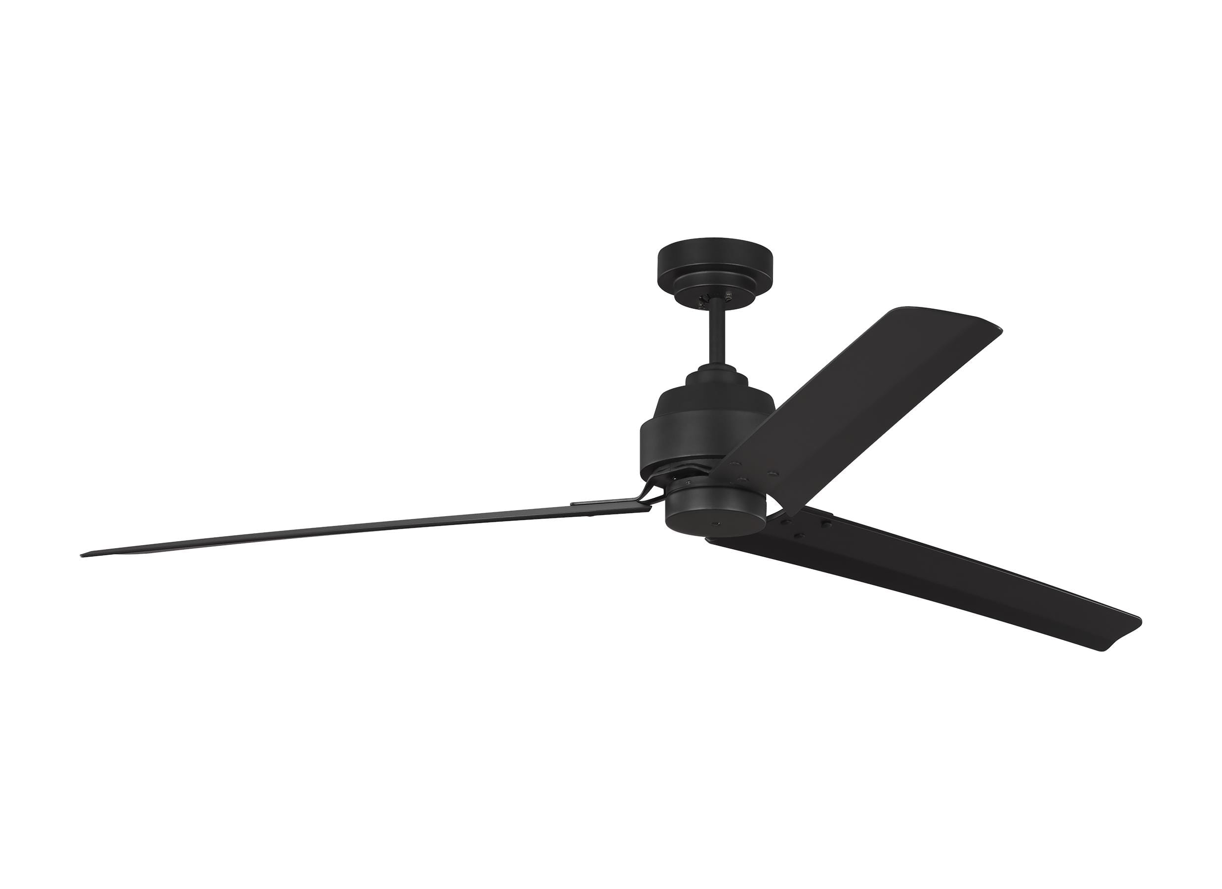 Monte Carlo Arcade 68" Indoor Ceiling Fan in Midnight Black