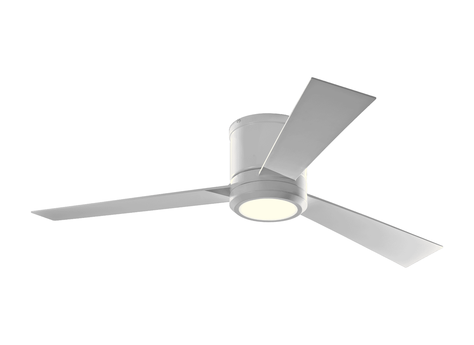 Monte Carlo Clarity 52" Flush Mount Ceiling Fan in Matte White