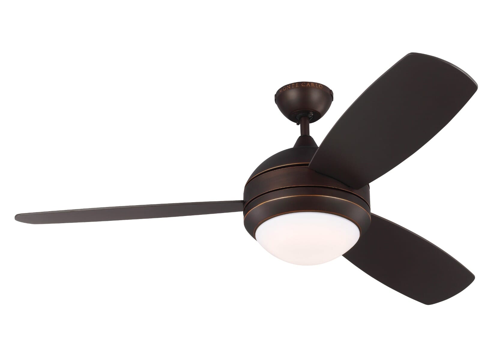 Monte Carlo Discus Trio 52" Ceiling Fan in Roman Bronze