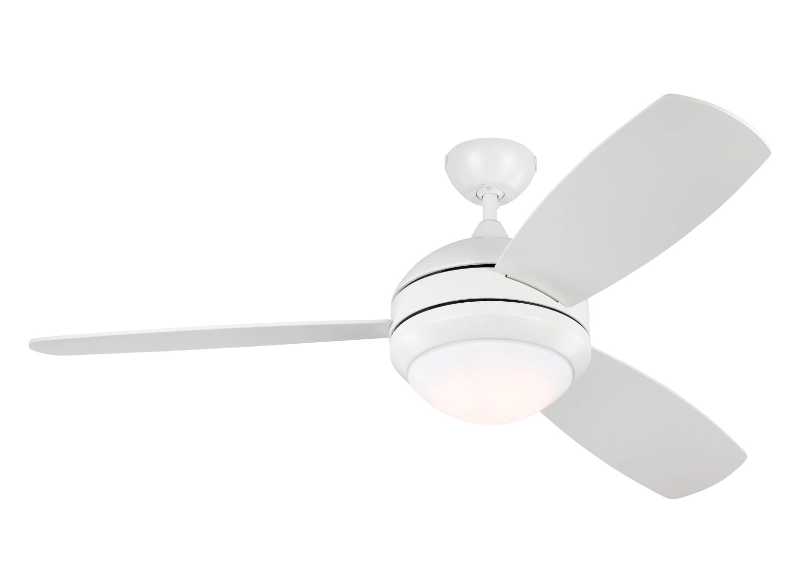 Monte Carlo Discus Trio 52" Ceiling Fan in Matte White