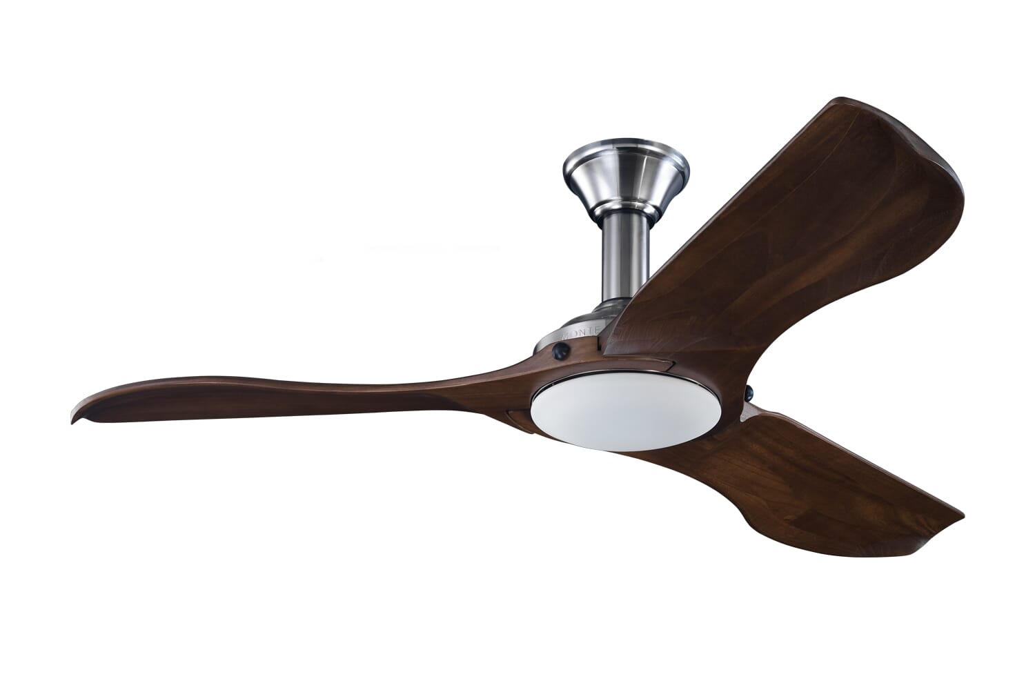 Monte Carlo Minimalist 56" Ceiling Fan in Brushed Steel