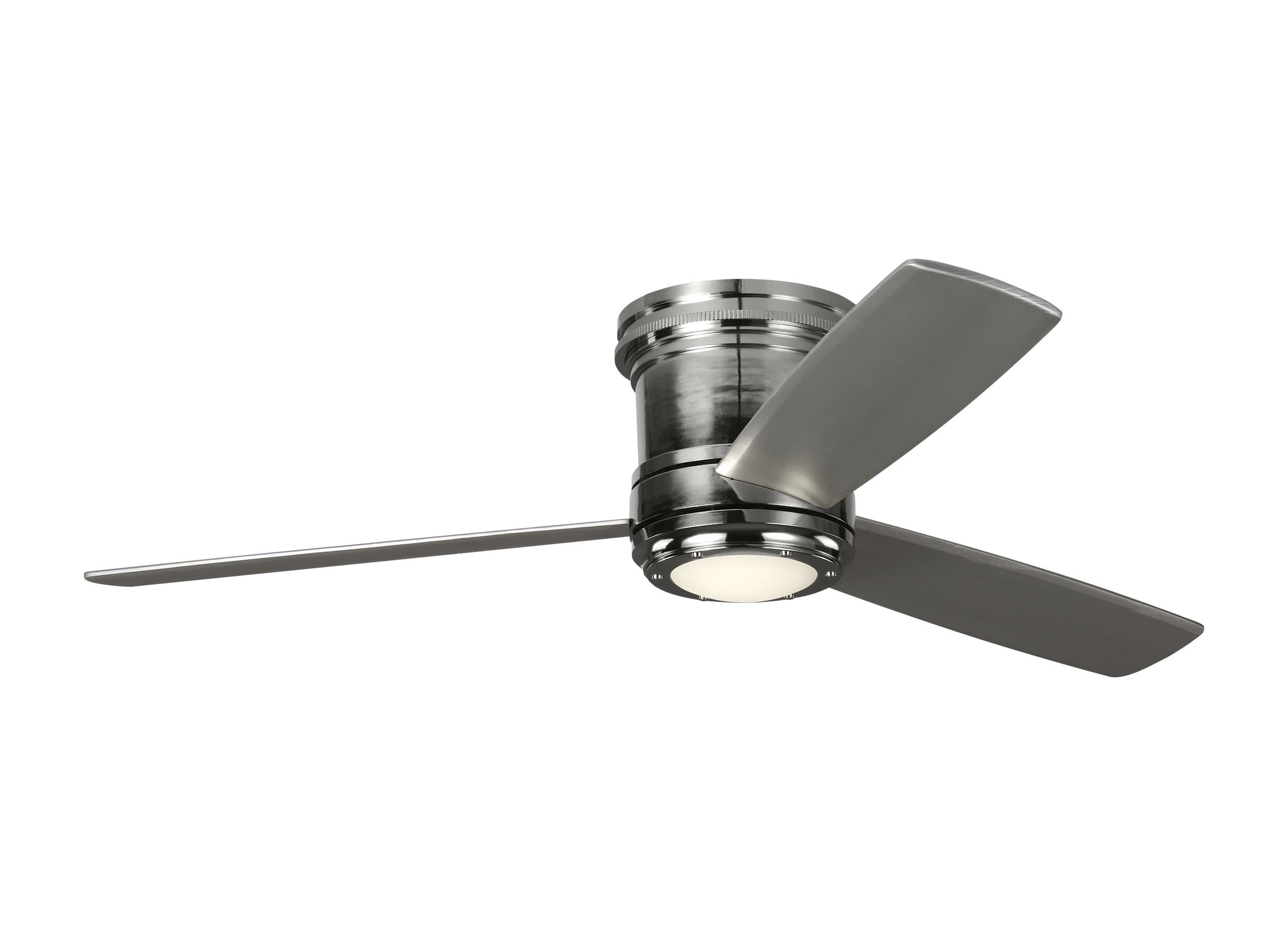 Monte Carlo Aerotour 56" Indoor Flush Mount Ceiling Fan in Polished Nickel