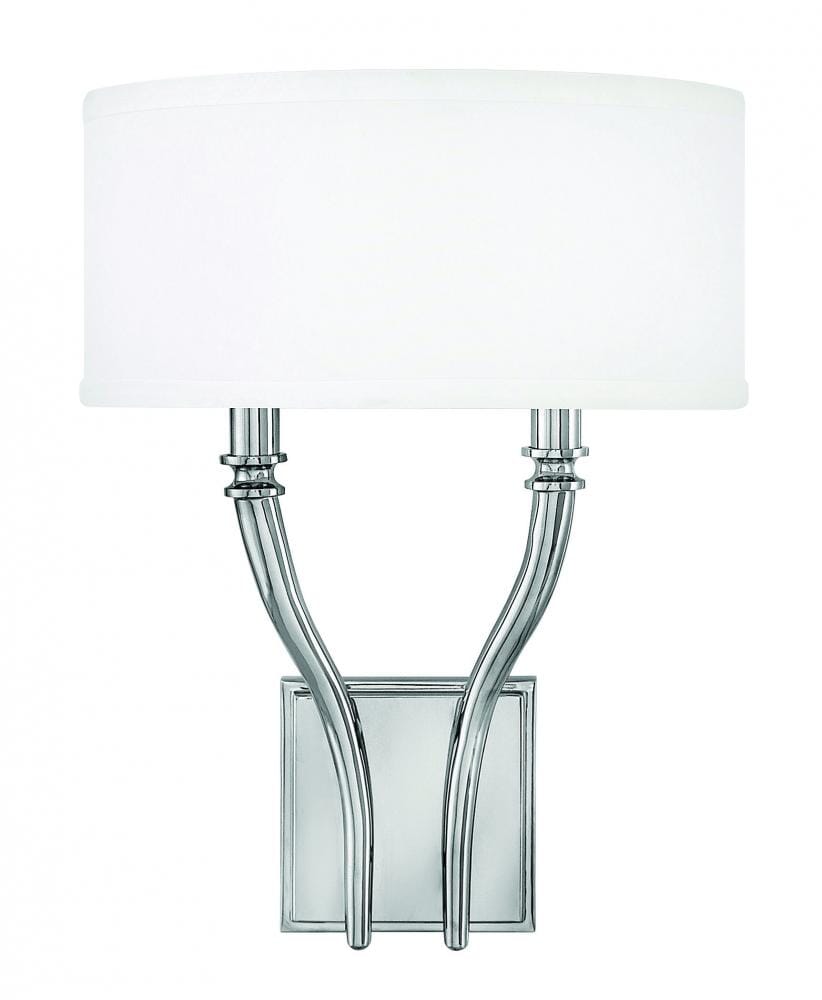 Hinkley Surrey 2-Light Sconce in Polished Nickel