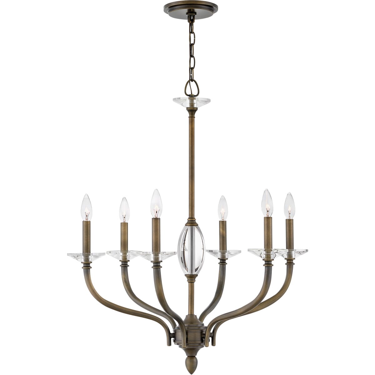 Hinkley Surrey 6-Light Single Tier Chandelier in Oiled Bronze