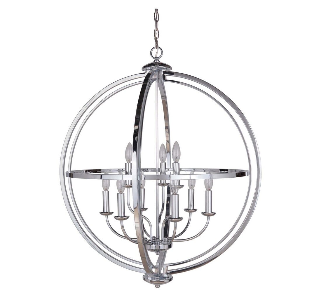 Craftmade Berkeley 9-Light 30" Foyer Light in Chrome