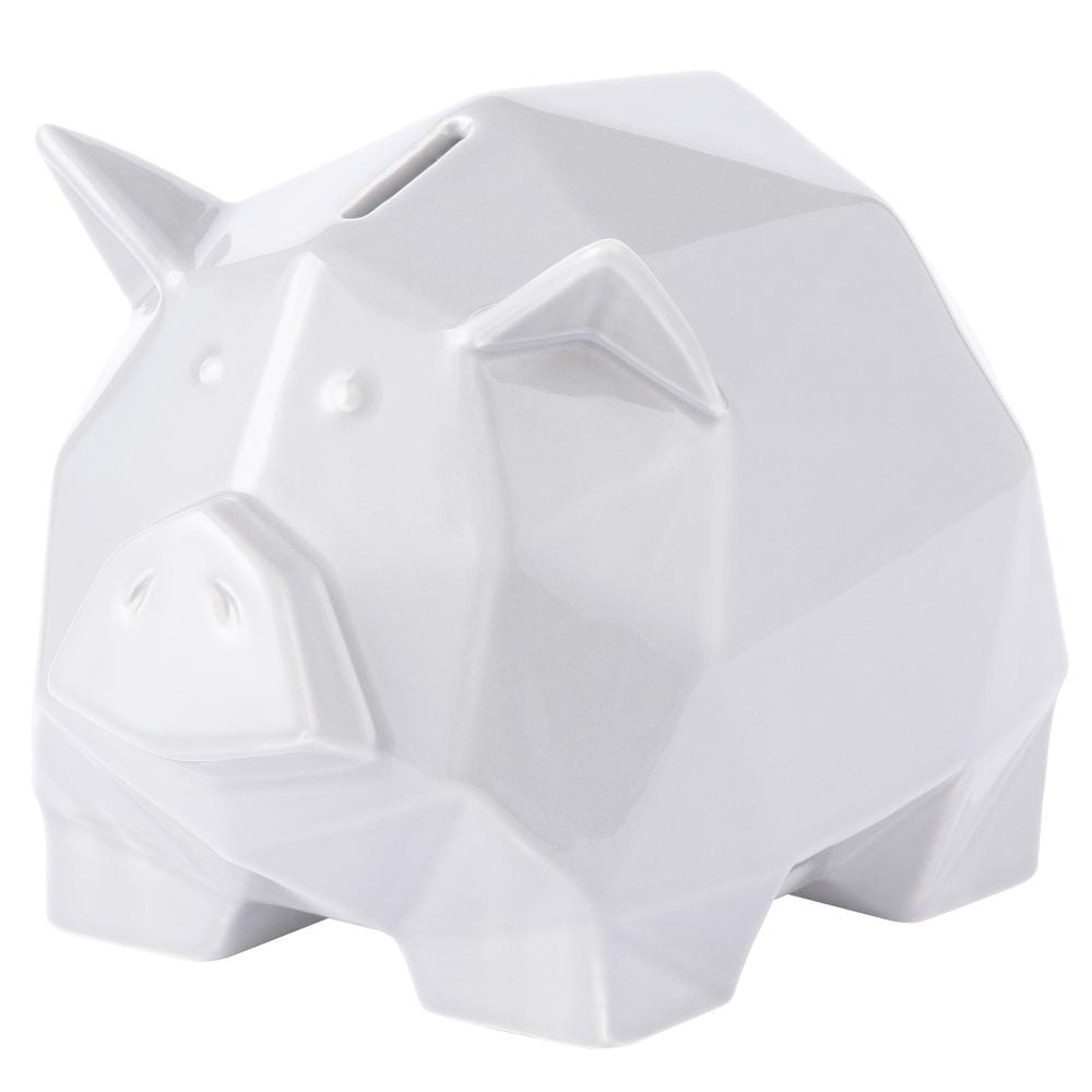 Varaluz Origami Zoo Pig Statue in White