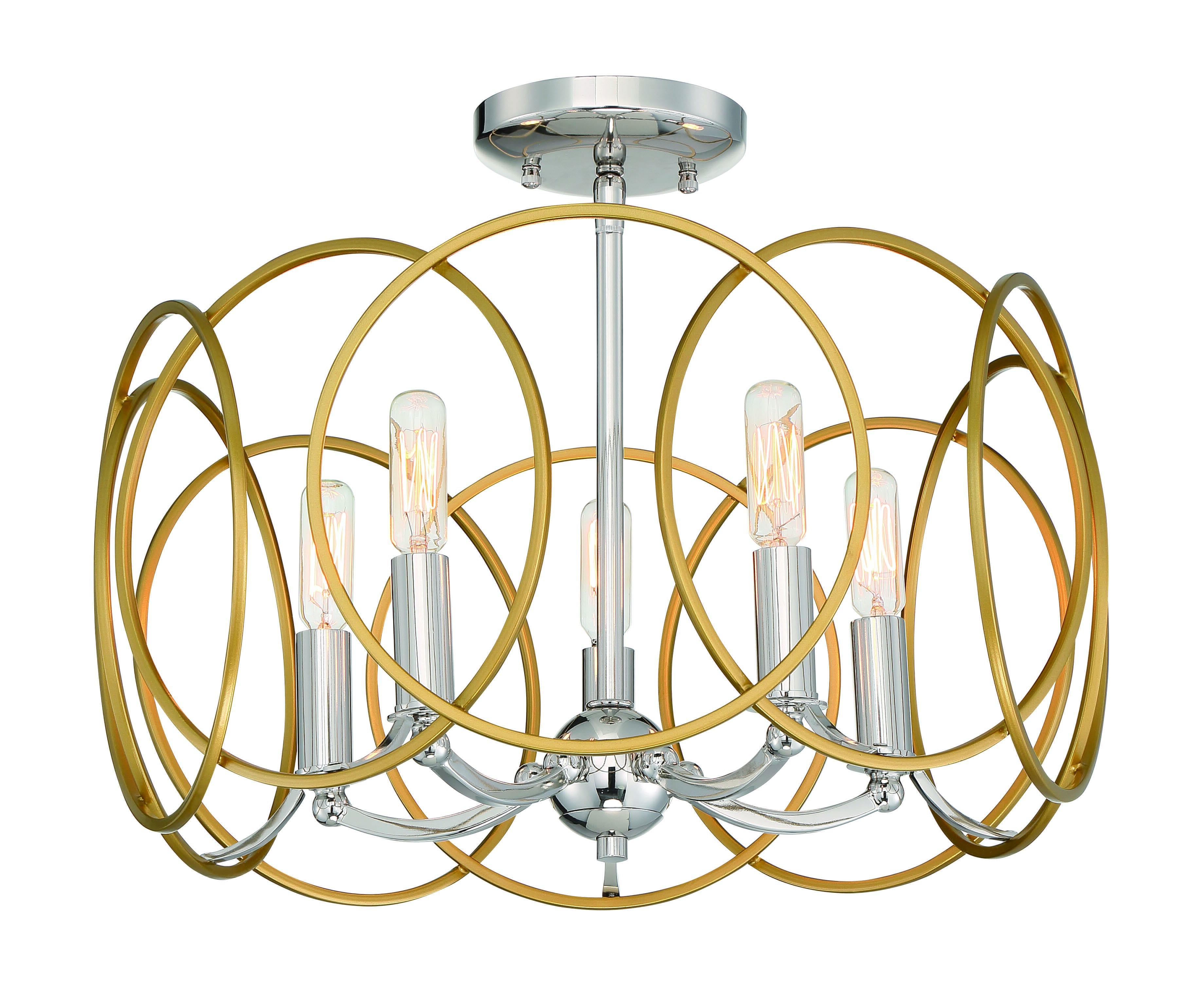 Minka Lavery Chassell 5-Light 18" Pendant Light in Painted Honey Gold