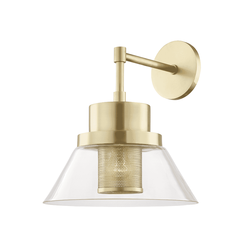 Hudson Valley Paoli 15" Wall Sconce in Aged Brass