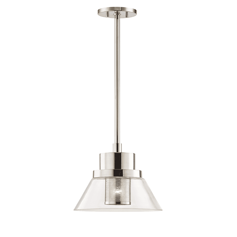 Hudson Valley Paoli 10" Mini Pendant in Polished Nickel