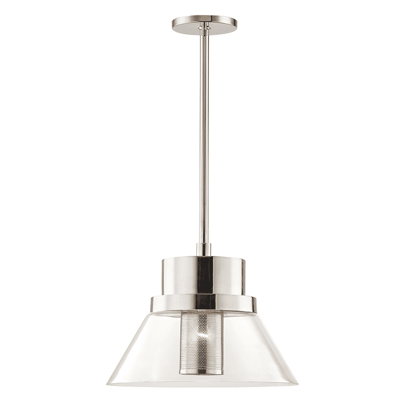 Hudson Valley Paoli 13" Pendant Light in Polished Nickel