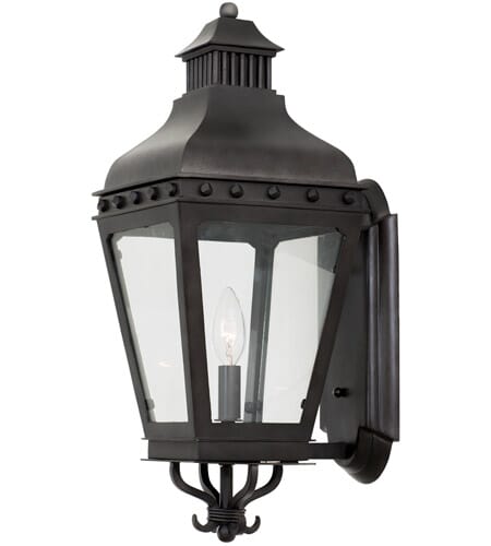 Kalco Winchester Outdoor Wall Light in Aged Iron