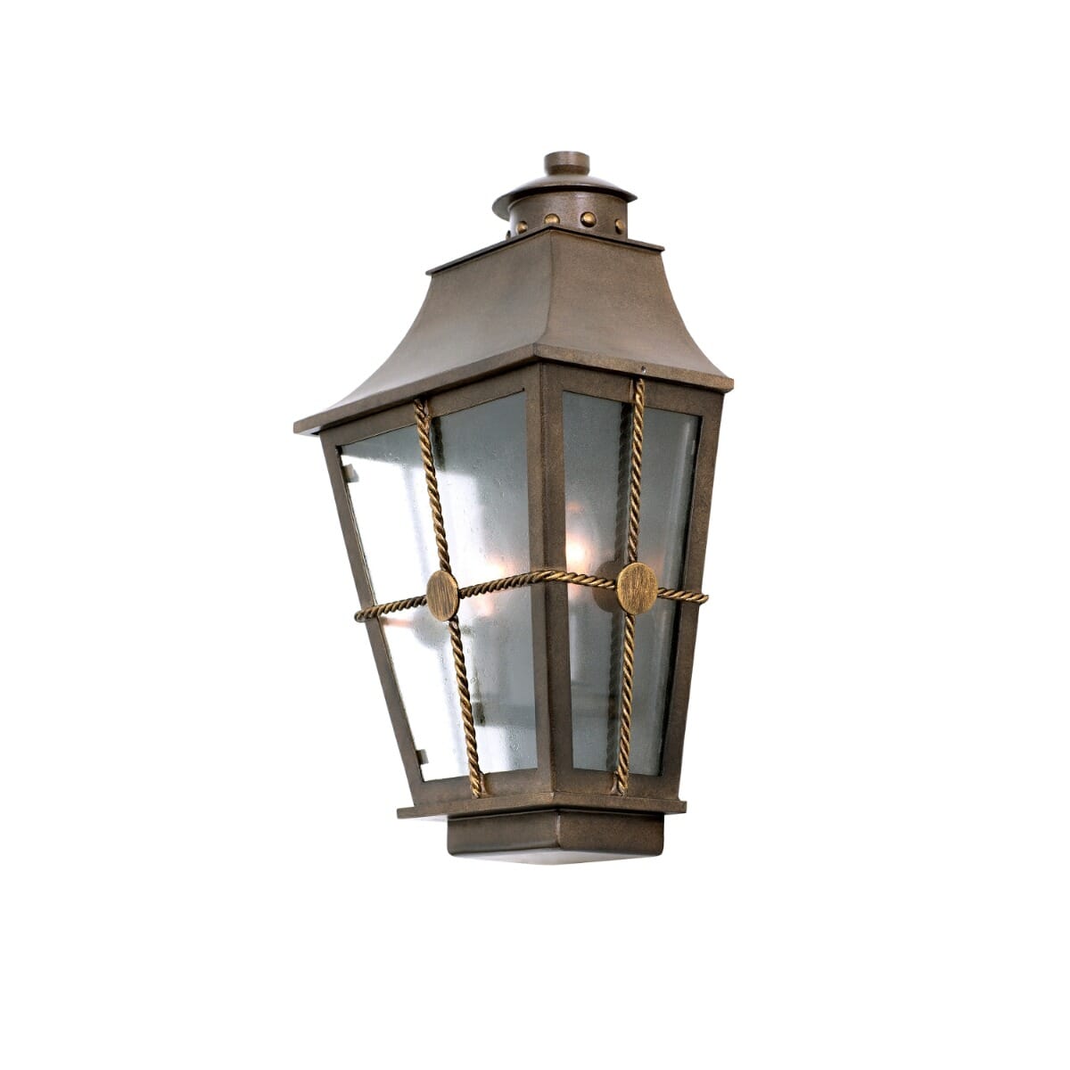 Kalco Belle Grove 2-Light 19" Outdoor Wall Light in Aged Bronze