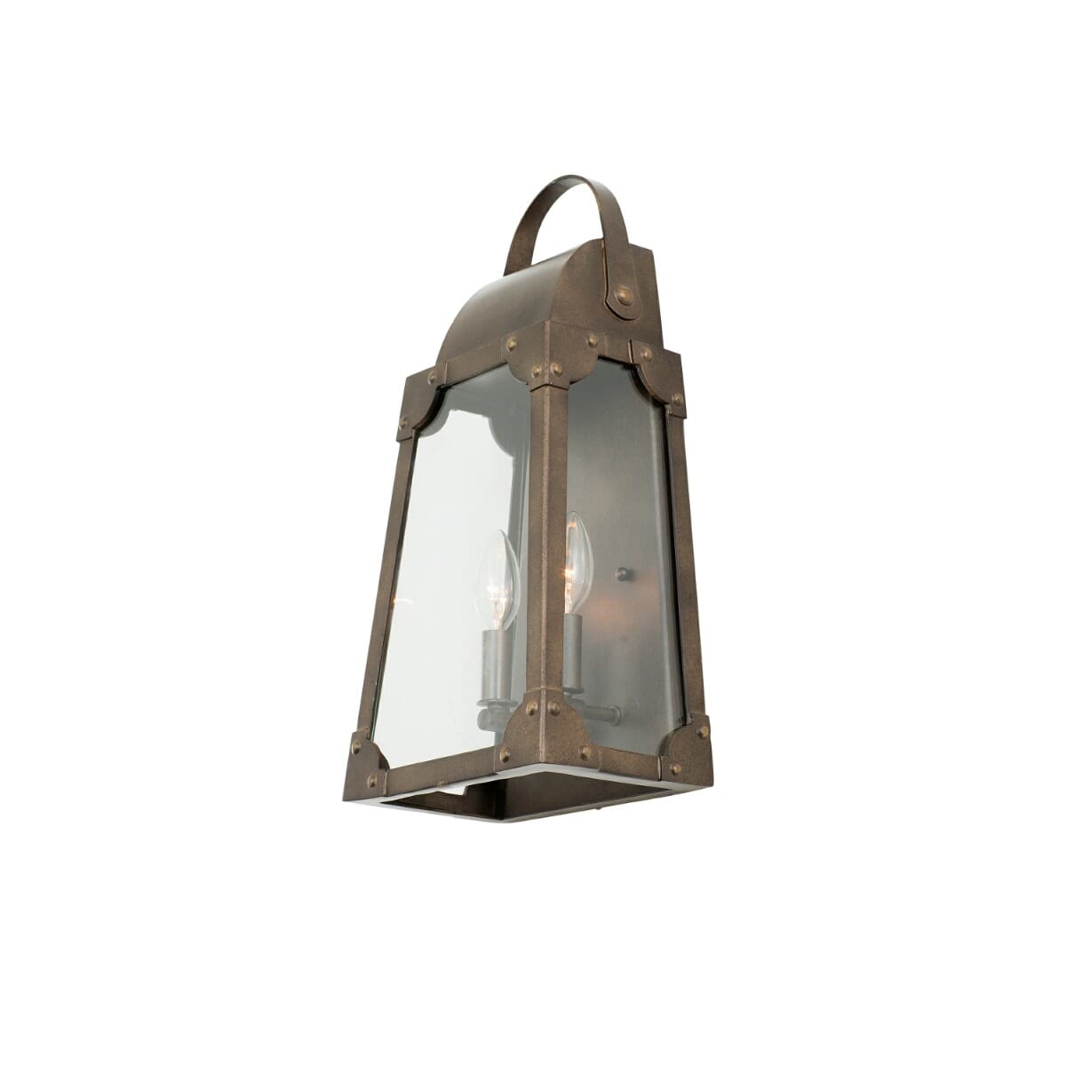 Kalco Arlington 2-Light 19" Outdoor Wall Light in Aged Bronze