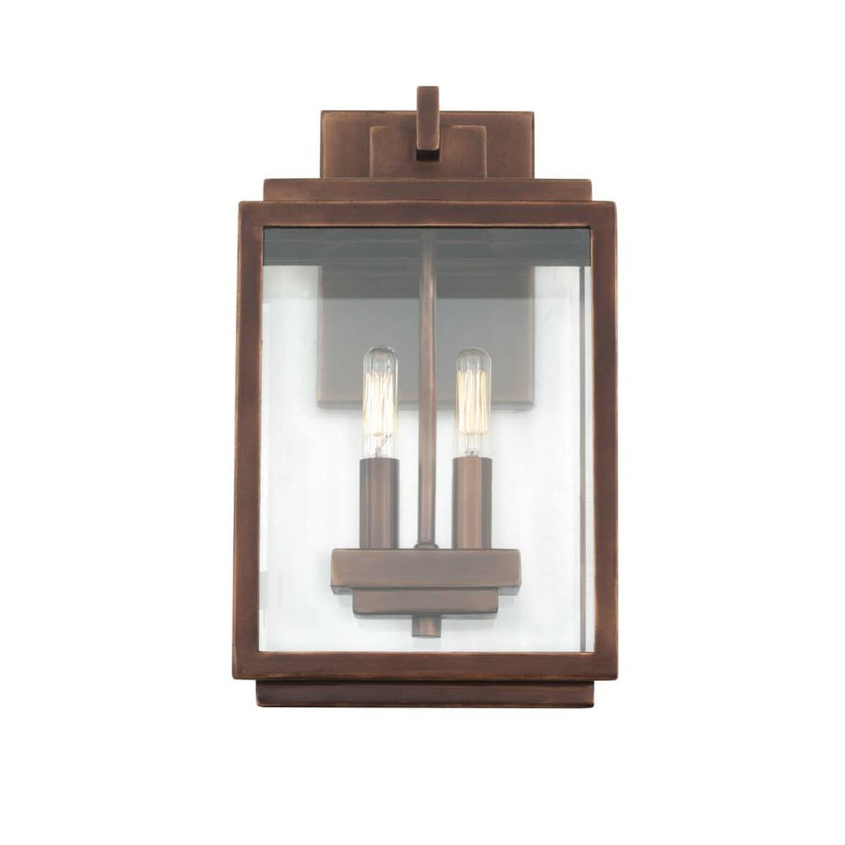 Kalco Chester Outdoor 2-Light 14" Outdoor Wall Light in Copper Patina