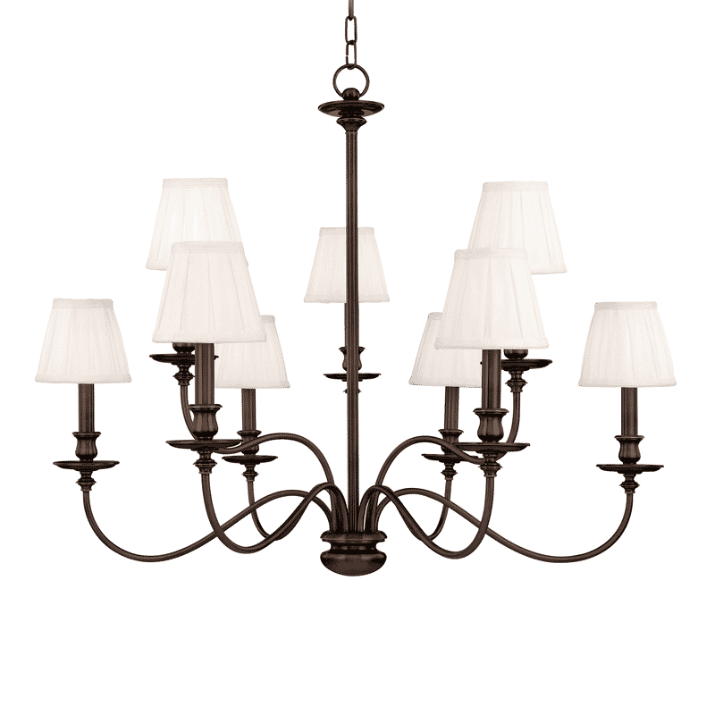 Hudson Valley Menlo Park 9-Light Chandelier in Old Bronze