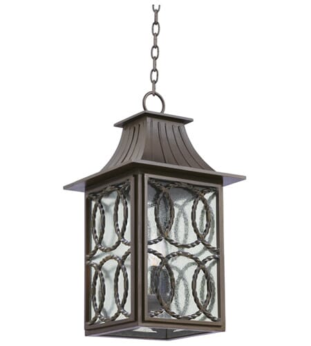 Kalco Monterey 3-Light Outdoor Pendant Light in Aged Bronze