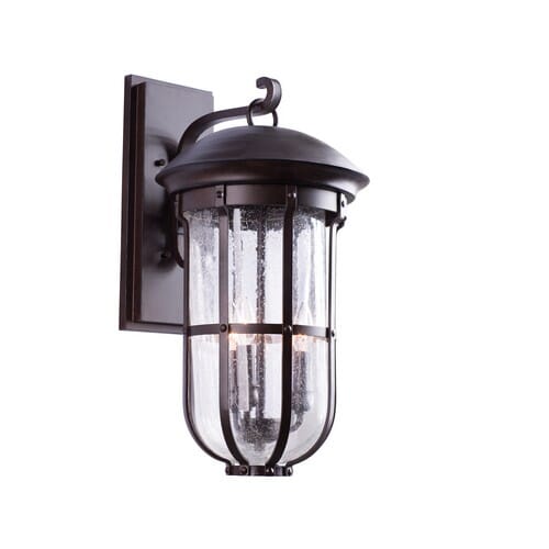 Kalco Emerson Outdoor 3-Light 22" Outdoor Wall Light in Burnished Bronze