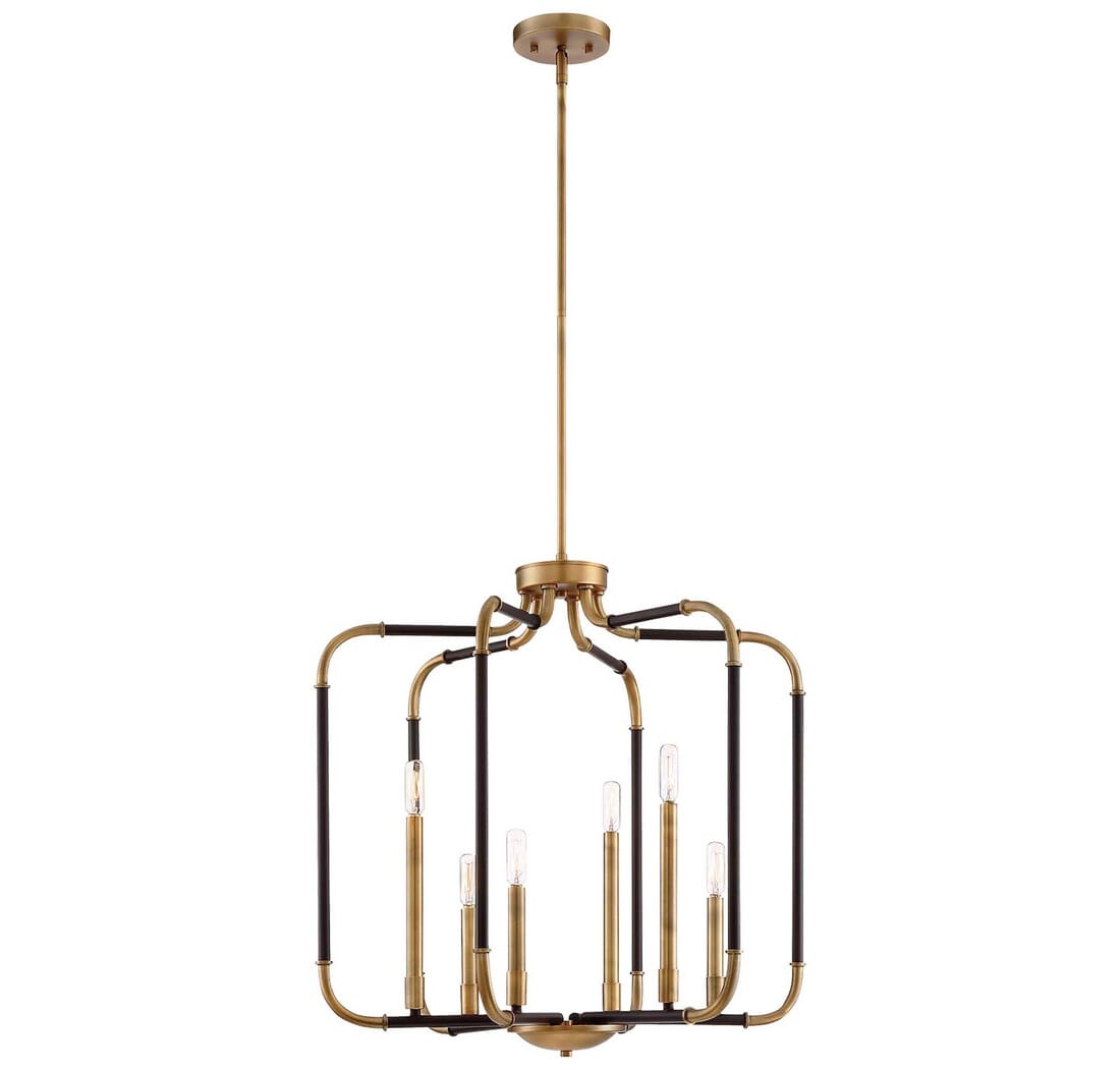 Minka Lavery Liege 6-Light Pendant Light in Aged Kinston Bronze