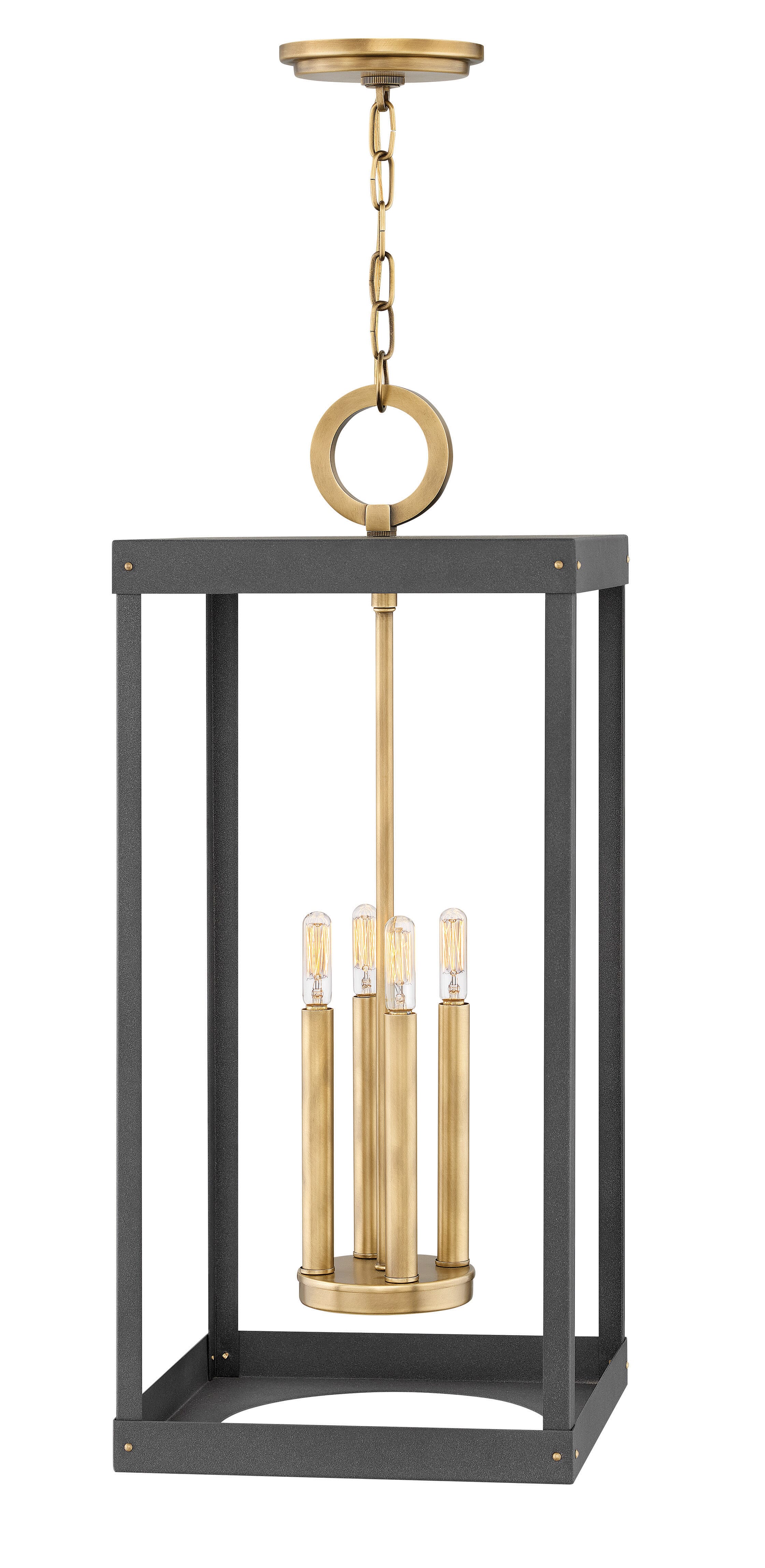 Hinkley Porter by Lisa McDennon 4-Light Pendant in Heritage Brass with Aged Zinc