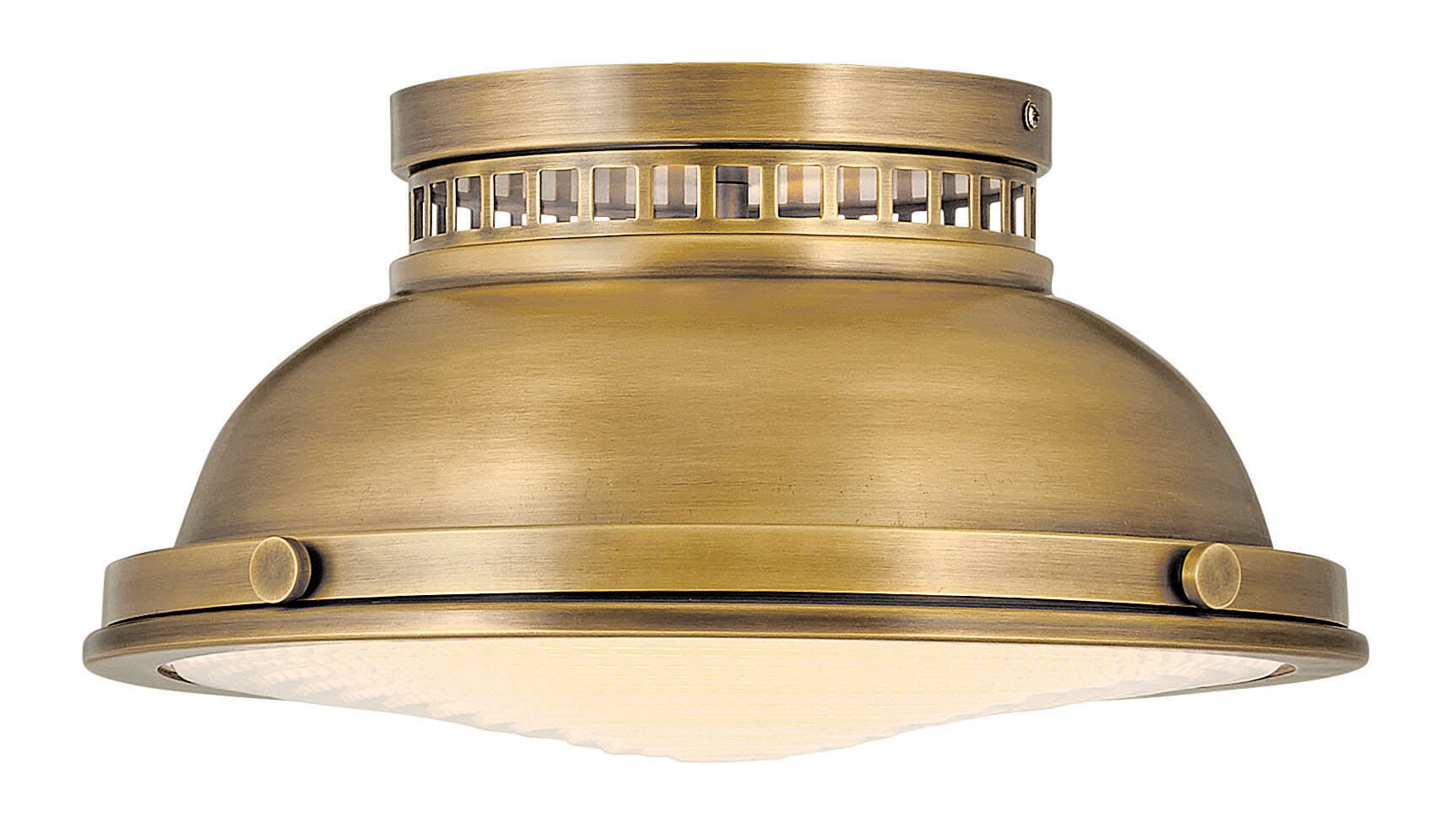 Hinkley Emery Flush Mount Ceiling Light in Heritage Brass