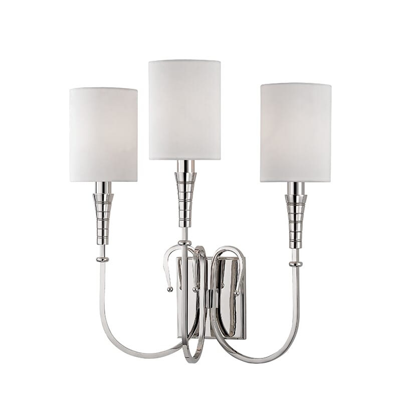 Hudson Valley Kensington 3-Light 18" Wall Sconce in Polished Nickel