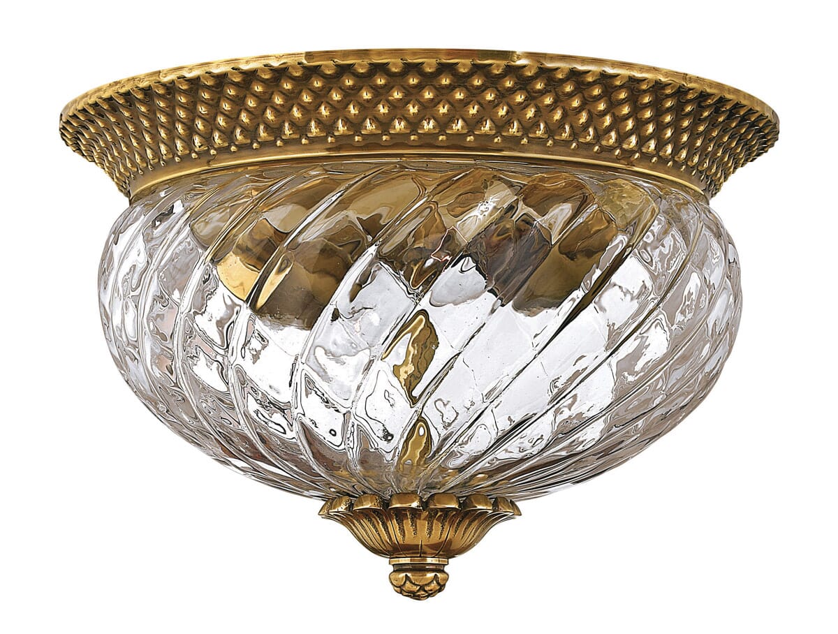 Hinkley Plantation 2-Light Pineapple Ceiling Light in Burnished Brass