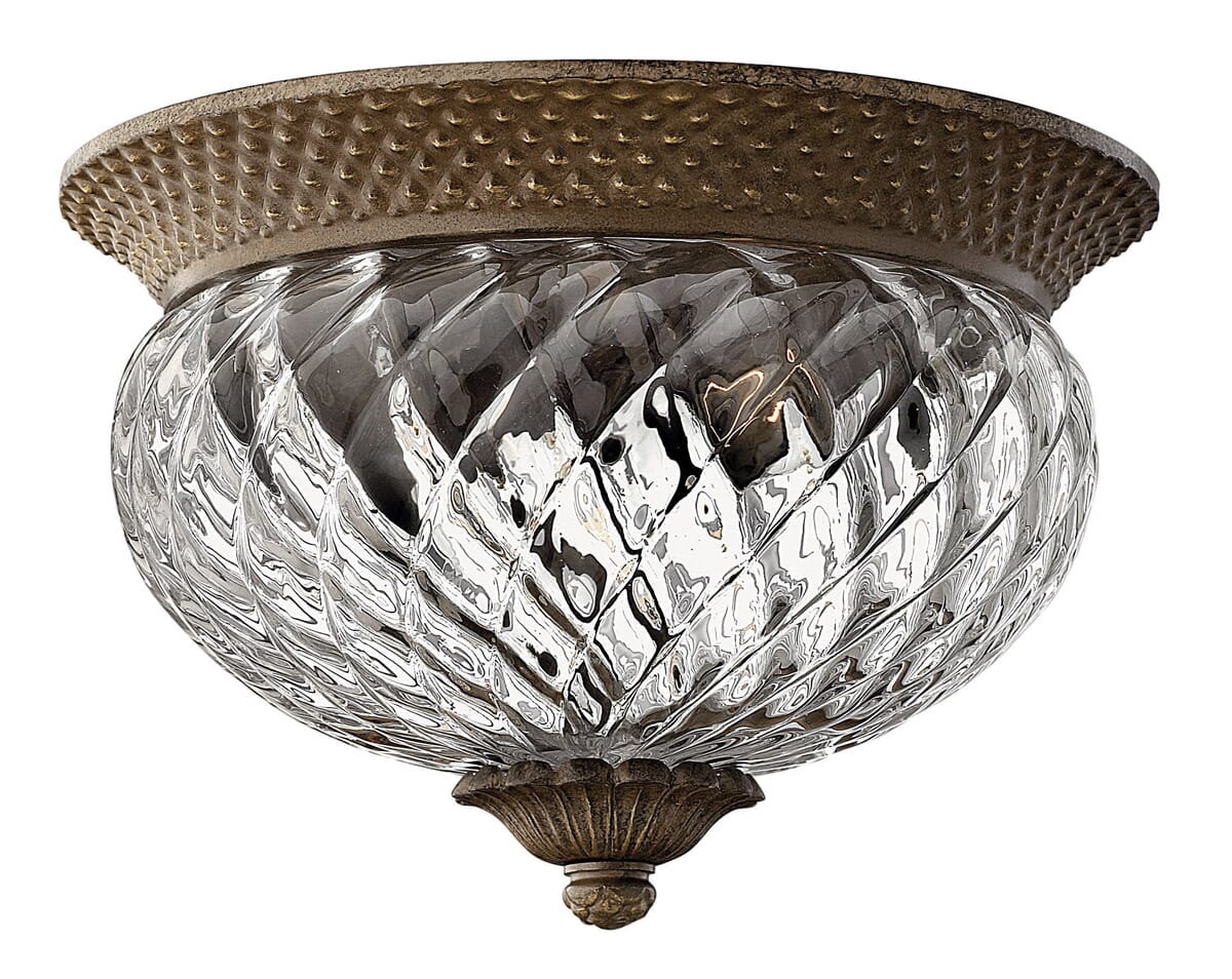 Hinkley Plantation 2-Light Pineapple Ceiling Light in Pearl Bronze