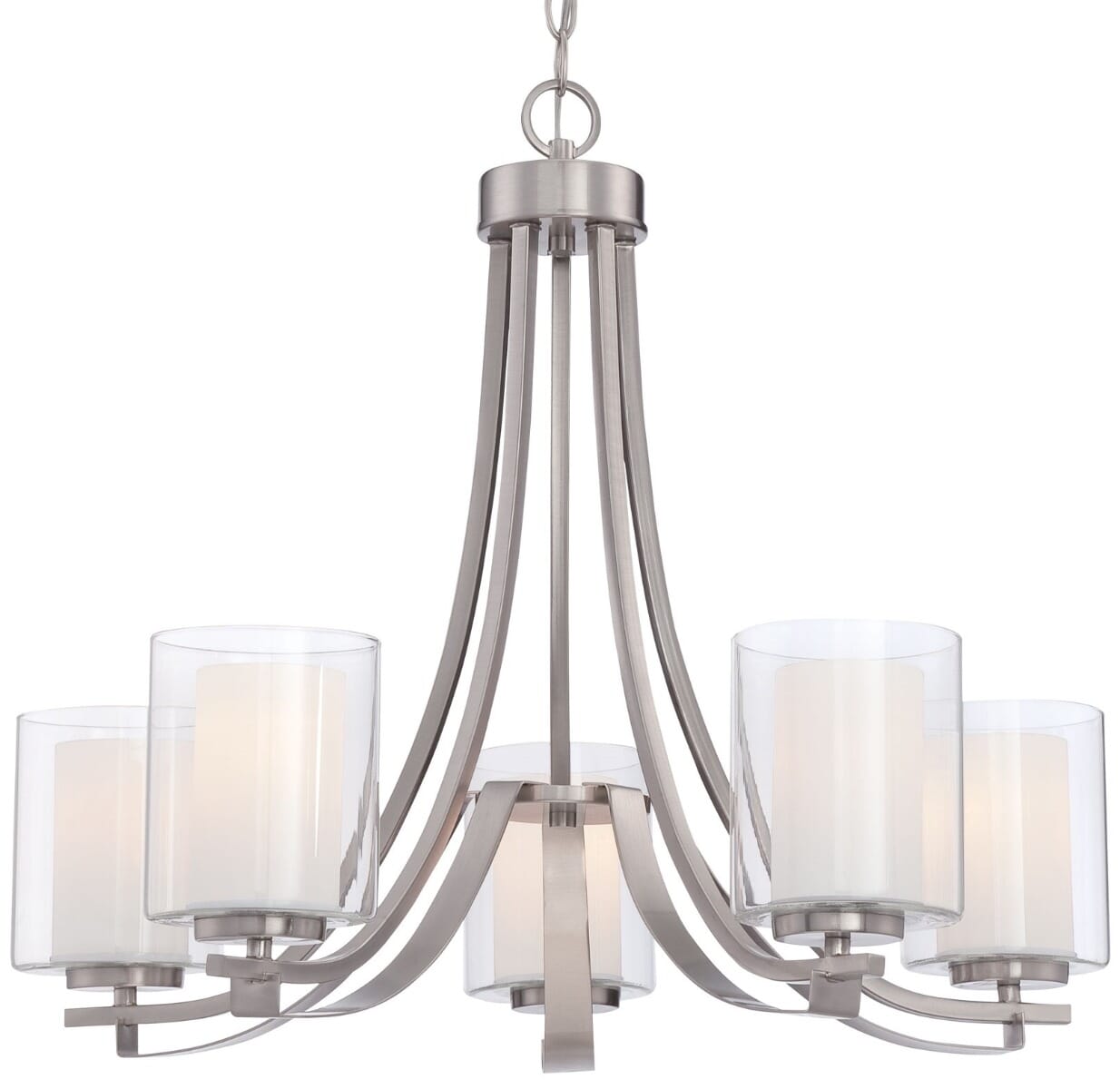 Minka Lavery Parsons Studio 5-Light Transitional Chandelier in Brushed Nickel