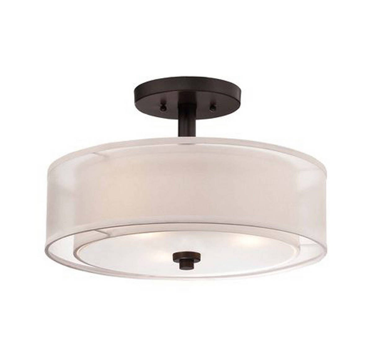 Minka Lavery Parsons Studio 3-Light Ceiling Light in Smoked Iron