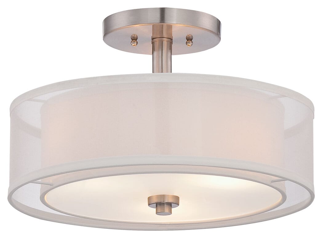 Minka Lavery Parsons Studio 3-Light Ceiling Light in Brushed Nickel