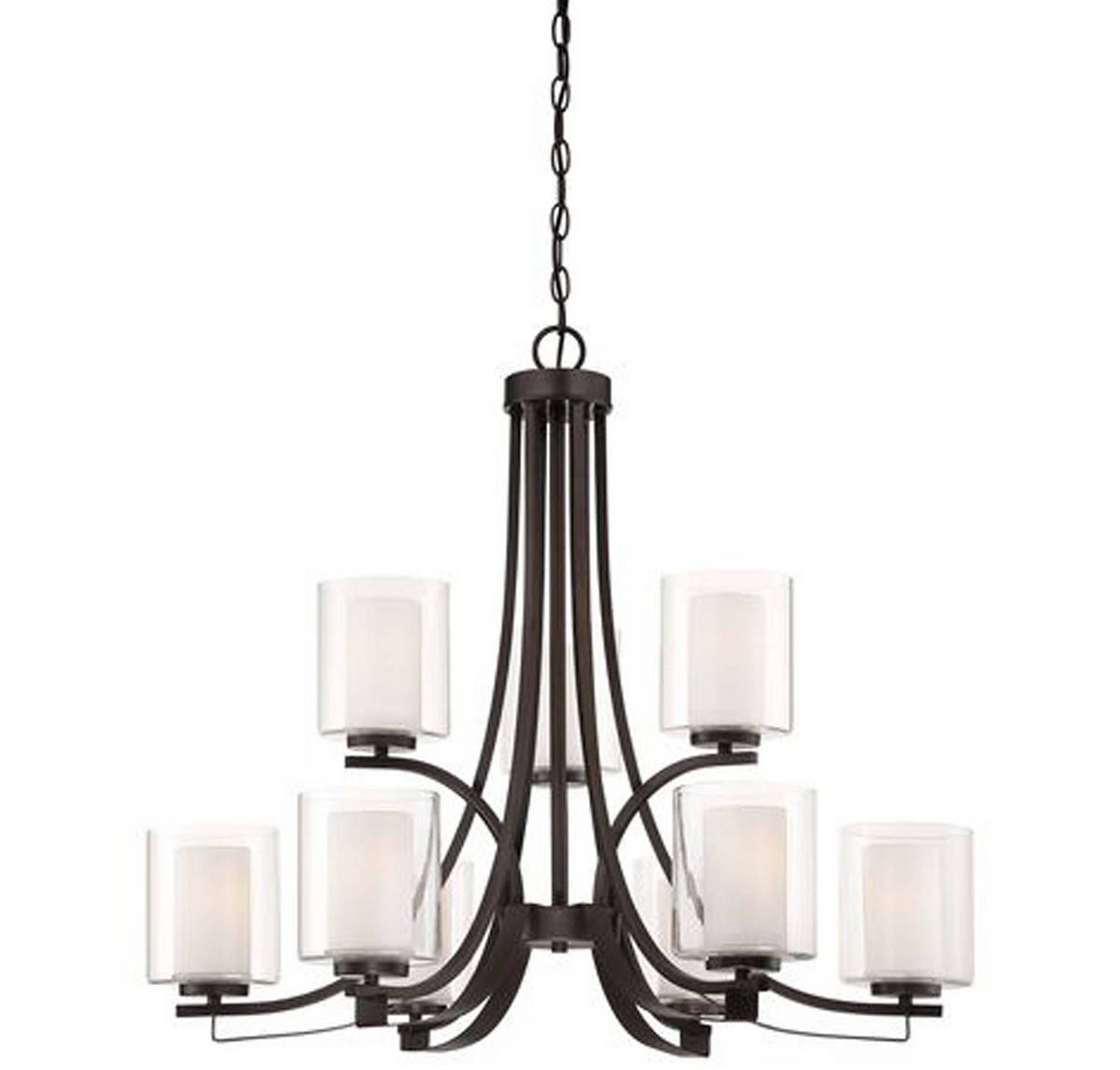 Minka Lavery Parsons Studio 9-Light Chandelier in Smoked Iron