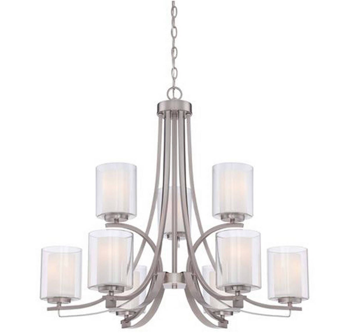 Minka Lavery Parsons Studio 9-Light Chandelier in Brushed Nickel