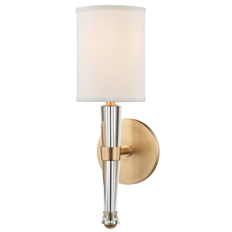 Hudson Valley Volta 15" Wall Sconce in Aged Brass