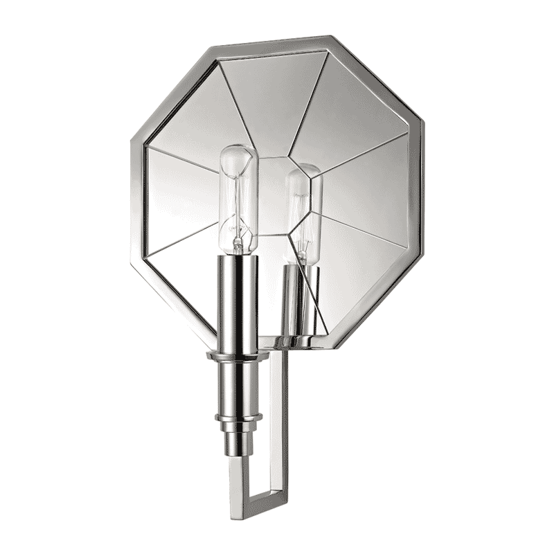 Hudson Valley Cushing 12" Wall Sconce in Polished Nickel