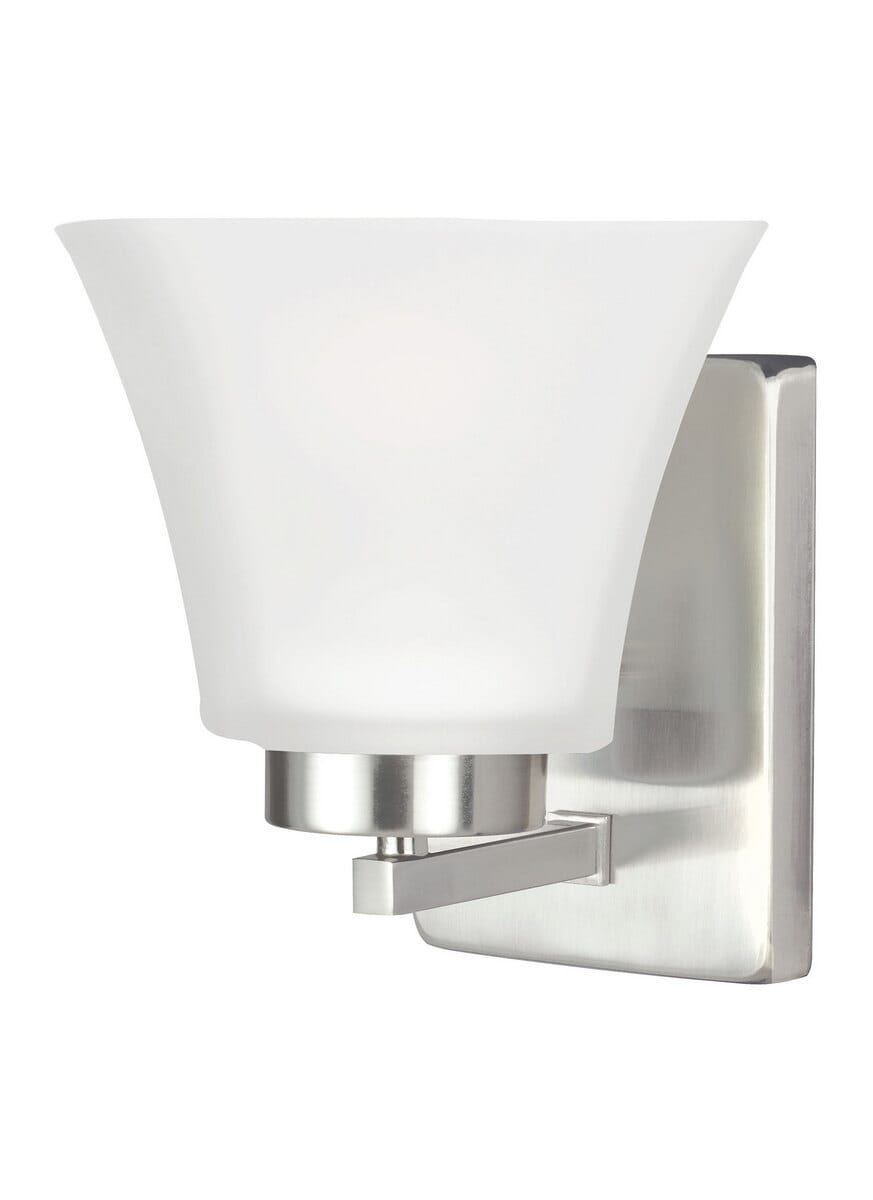 Sea Gull Bayfield 8" Wall Sconce in Brushed Nickel