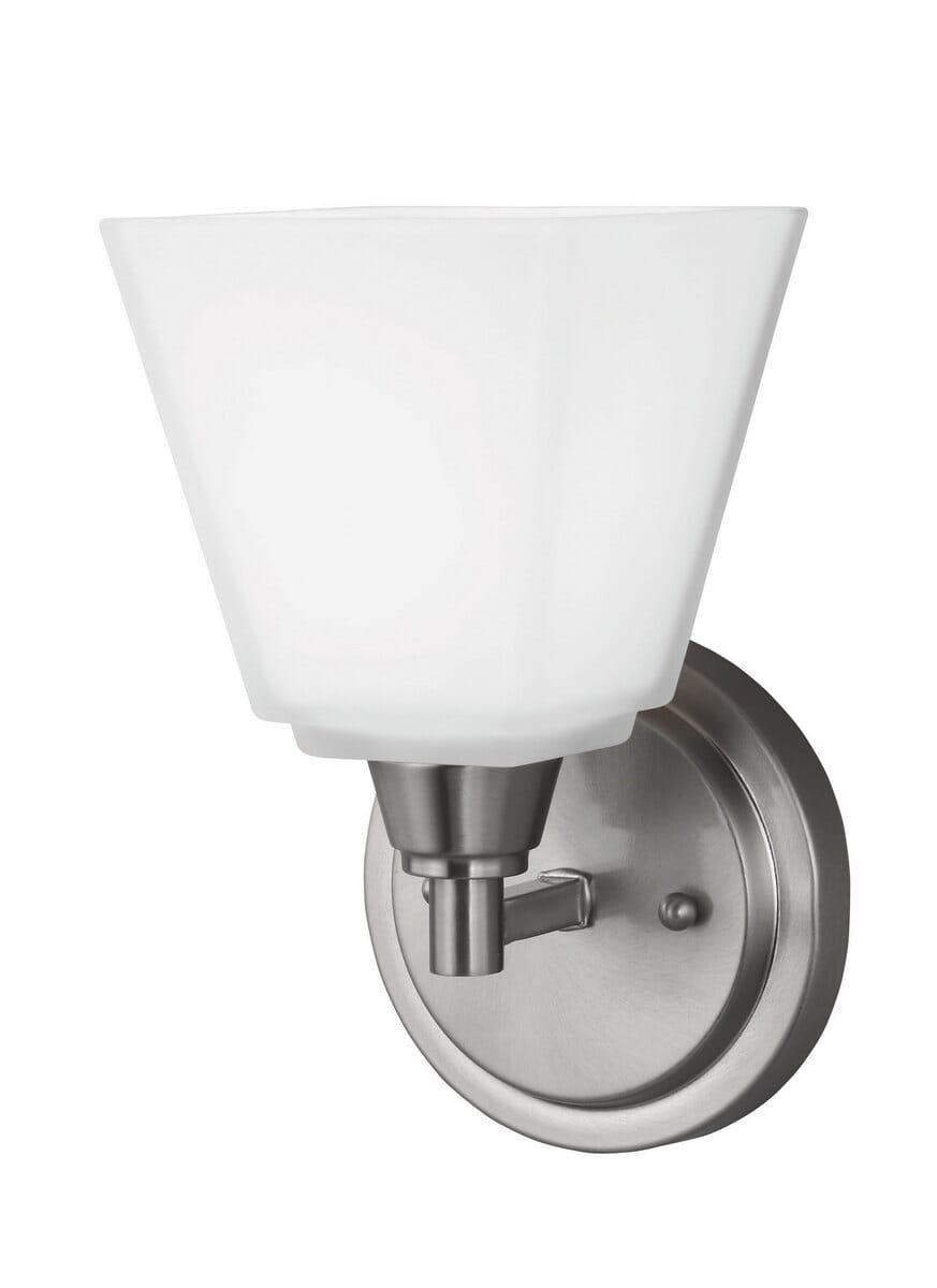 Sea Gull Parkfield Wall Sconce in Brushed Nickel