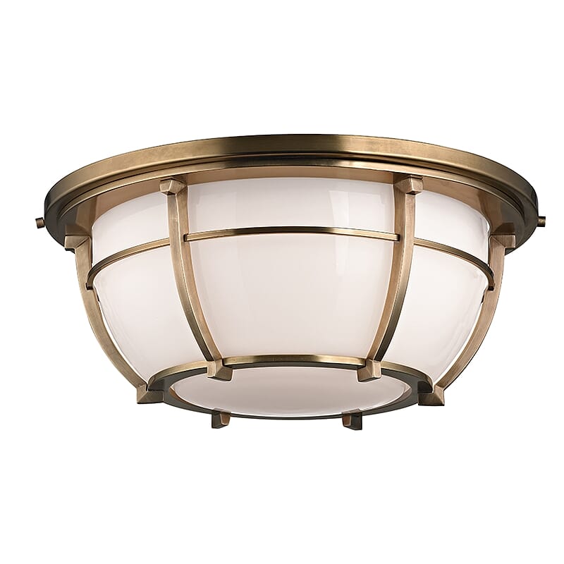 Hudson Valley Conrad 3-Light Ceiling Light in Aged Brass