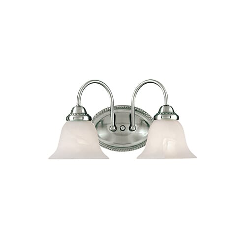 Millennium Lighting 400 Series 2-Light Bathroom Vanity Light in Satin Nickel