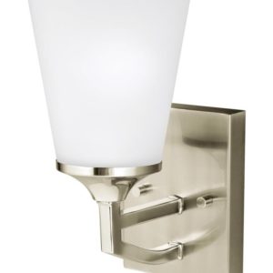 Sea Gull Hanford 10" Wall Sconce in Brushed Nickel