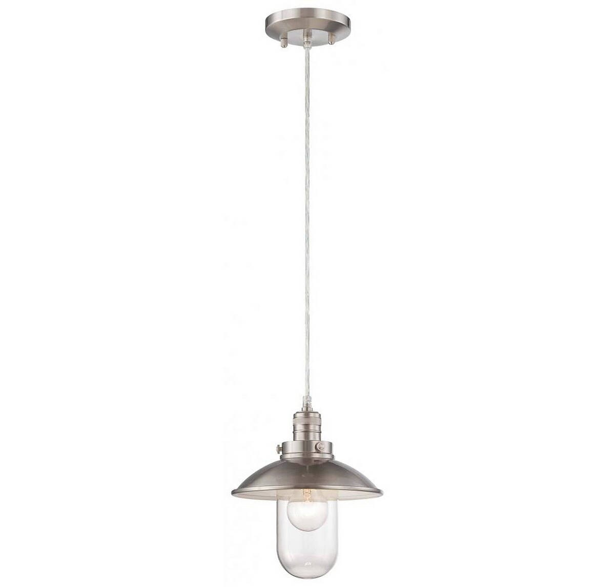 Minka Lavery Downtown Edison Pendant Light in Brushed Nickel