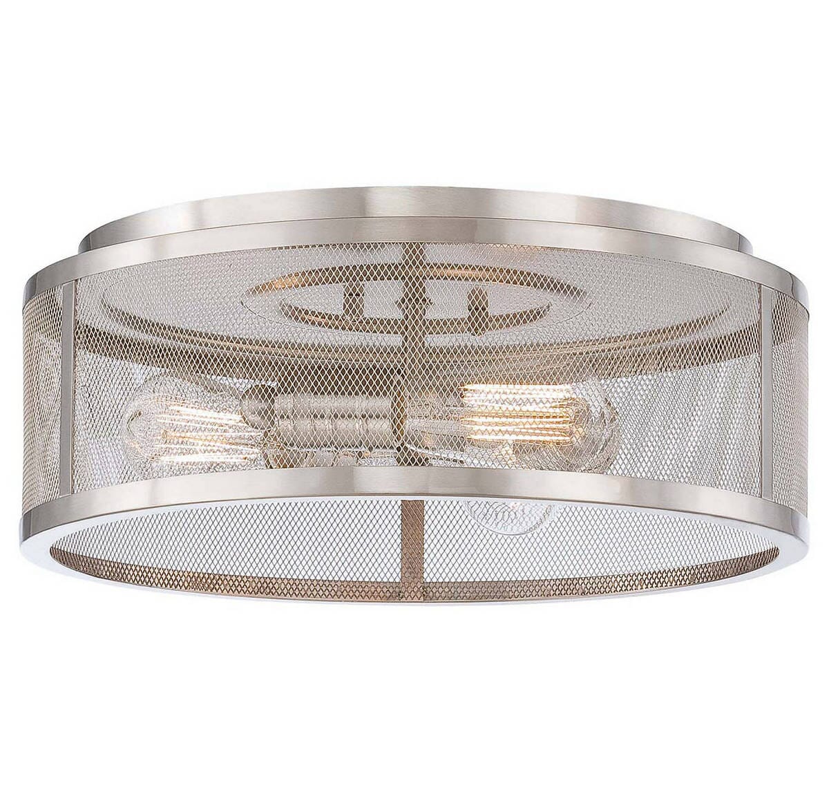 Minka Lavery Downtown Edison 3-Light Ceiling Light in Brushed Nickel