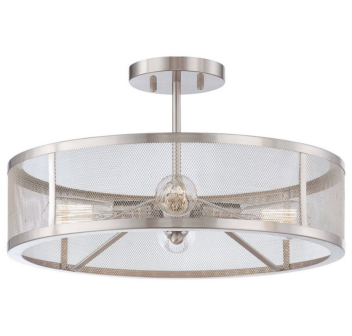 Minka Lavery Downtown Edison 4-Light Ceiling Light in Brushed Nickel