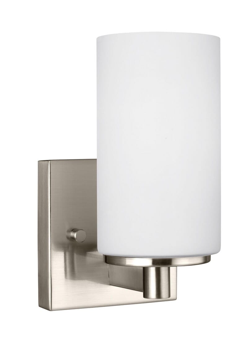 Sea Gull Hettinger 8" Wall Sconce in Brushed Nickel