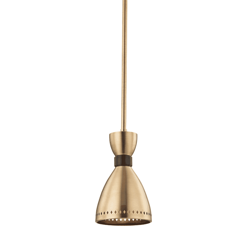 Hudson Valley Solaris 11" Pendant Light in Aged Brass