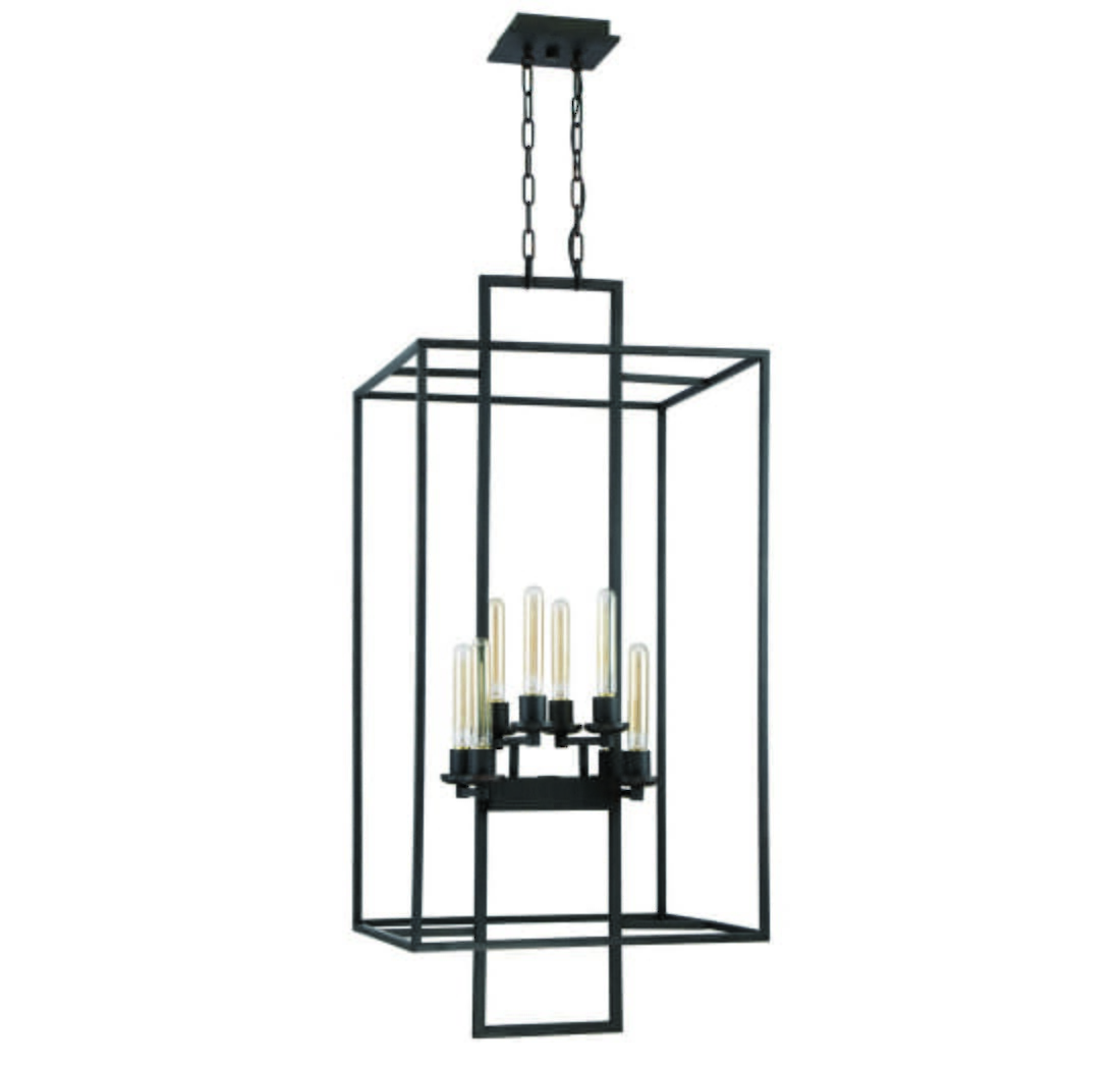 Craftmade Cubic 8-Light 21" Foyer Light in Aged Bronze Brushed