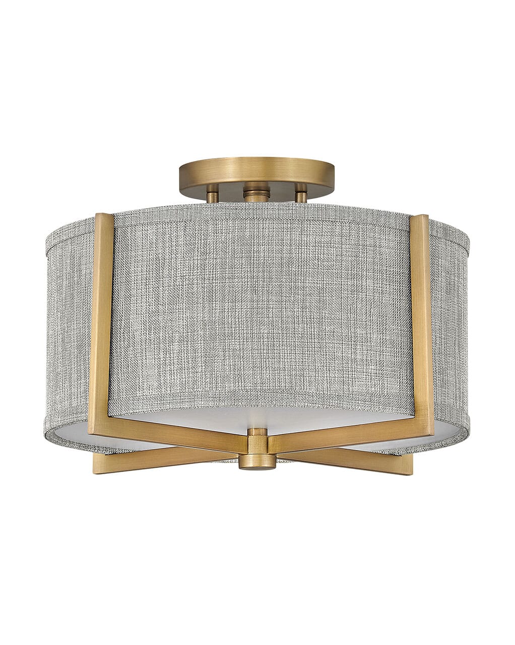 Hinkley Axis 2-Light Ceiling Light in Heritage Brass