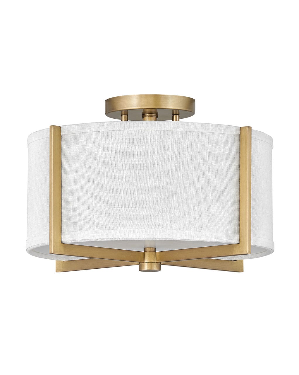 Hinkley Axis 2-Light Ceiling Light in Heritage Brass